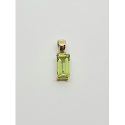 9ct Peridot Baguette Pendant