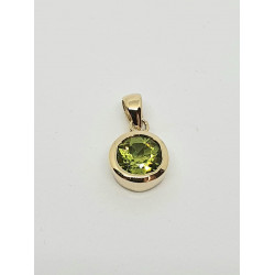 9ct Peridot Round Pendant GP1142PD