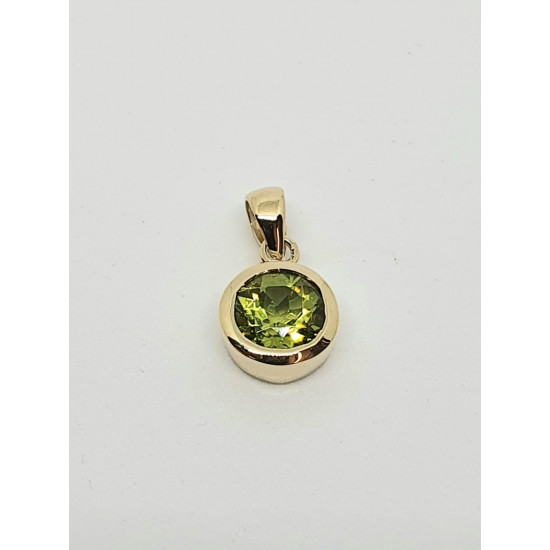 9ct Peridot Round Pendant GP1142PD