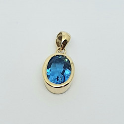 9ct Blue Topaz Pendant GP1146BT