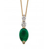 9ct Emerald and Diamond Pendant GP2055G