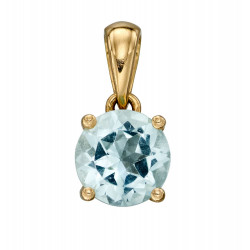  Birthstone 9ct Gold March Pendant GP2191