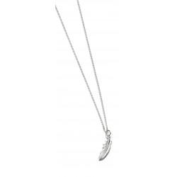 Silver Feather Pendant and Chain N3474