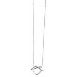 Silver Pretzel Necklace N4109