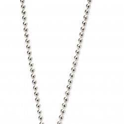 Silver Heart ball chain necklace N4221