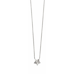 Silver Diamond Cut Star Necklace N4327