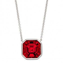 Silver Imperial Cut Necklace In Scarlet N4361R