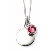 Birthstone Silver Pendant October P4599