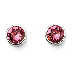 Birthstone Silver Studs October E5565