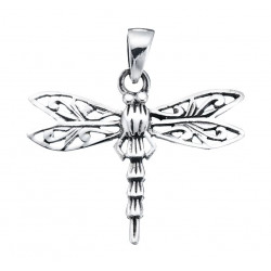 Silver Filigree Dragonfly Pendant P2236