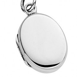 Small Silver Oval Shaped Locket p2703