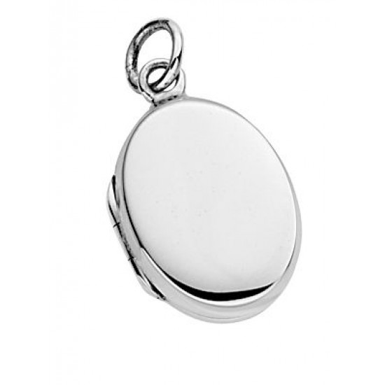 Small Silver Oval Shaped Locket p2703