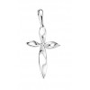 Silver Twisted Cross P2887