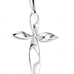 Silver Twisted Cross P2887