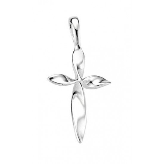 Silver Twisted Cross P2887