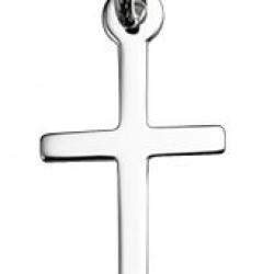 Silver Small Plain Cross P3512