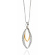 Fiorelli Silver Gold Plated CZ Pendant and Chain P3953C