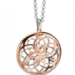 Fiorelli Silver Rose Plated Pendant and Chain P4072