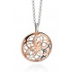 Fiorelli Silver Rose Plated Pendant and Chain P4072