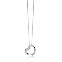 Fiorelli CZ Ribbon Heart Pendant and Chain P4324C