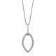 Fiorelli Silver Double navette with CZ pendant and Chain P4648C