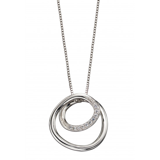 Fiorelli Silver Spiral design pendant and Chain P4655C | P.T.Miles ...