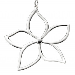 Silver Large Flower Pendant P4761