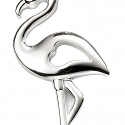 Silver Cut Out Flamingo Pendant P4763