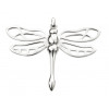 Silver Cut Out Dragonfly Pendant P4764