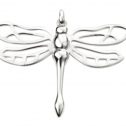 Silver Cut Out Dragonfly Pendant P4764