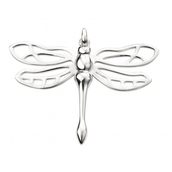 Silver Cut Out Dragonfly Pendant P4764