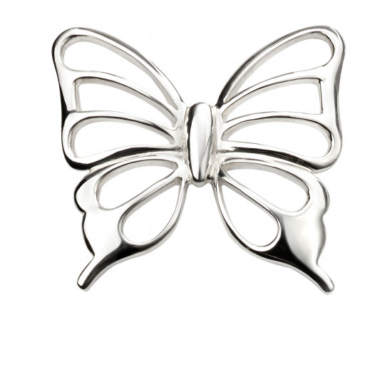 Silver Cut Out Butterfly Pendant P4772