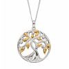 Silver Tree Of Life Gold Plate Pendant P4832