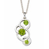 Silver Round Green Peridot Pendant P4863G