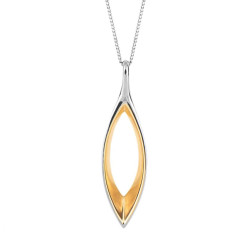 Fiorelli Fluid Navette Pendant with Yellow Gold Plating F56