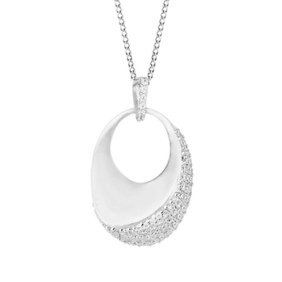 Fiorelli Knife Edge Pendant with CZ Wave F61