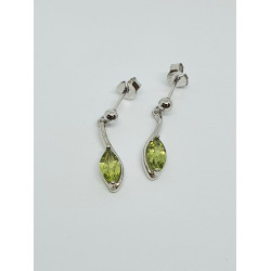 Silver Peridot Drop Earrings SE1155PD