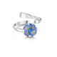 Shrieking Violet Silver Forget Me Not Flower Adjustable Ring SV30