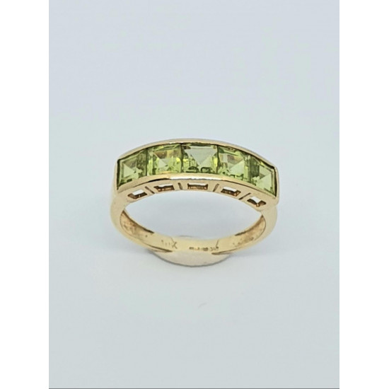 Pre Owned 9ct Peridot ET Ring ZH680