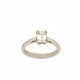 Pre Owned Platinum Diamond Emerald Cut Solitaire Ring ZK18