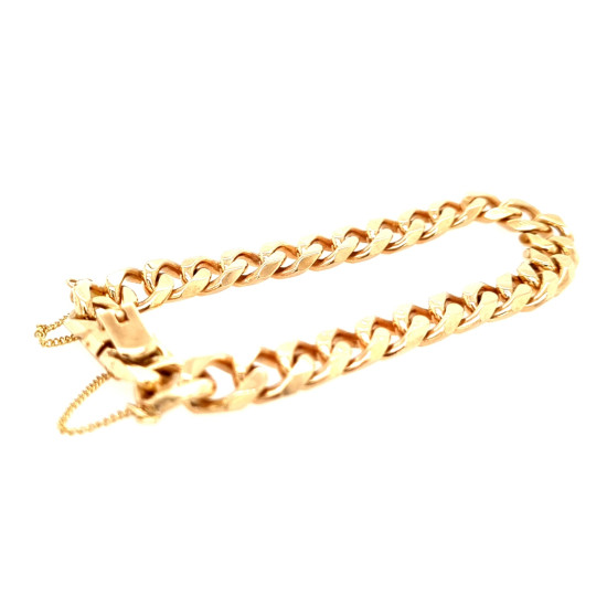 Pre Owned 9ct Curb Bracelet ZL290