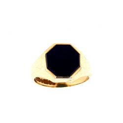 Pre Owned 9ct Onyx Signet Ring ZL392