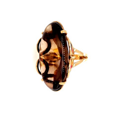 9ct Smokey Quartz Ring ZL438