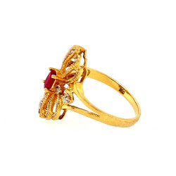 Pre Owned 18ct Ruby and Diamond Ring ZL903