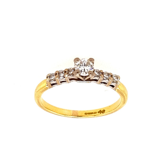 Pre Owned 18ct Diamond Solitaire Ring ZL981