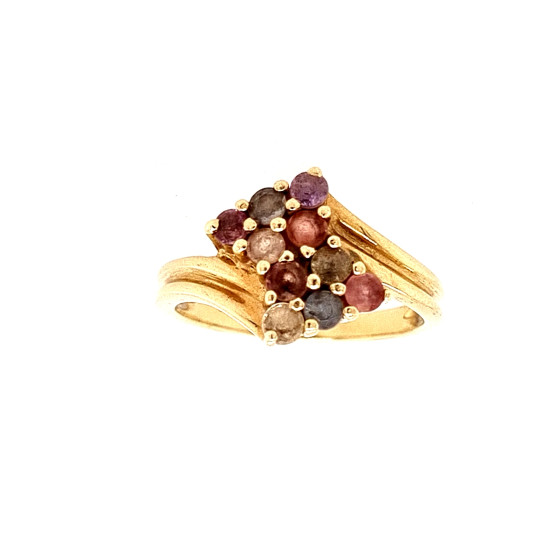 Pre Owned 9ct Multi Gem Ring ZM528