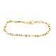 Pre Owned 9ct Two Tone Fancy Link Bracelet ZM8