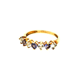 Pre Owned 9ct Multi Gem Eternity Ring ZT868