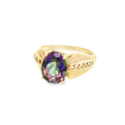 Pre Owned 9ct Mystic Topaz Ring ZT869