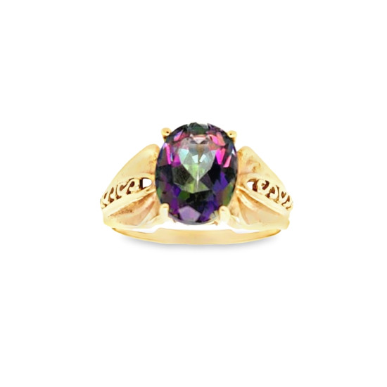 Pre Owned 9ct Mystic Topaz Ring ZT869